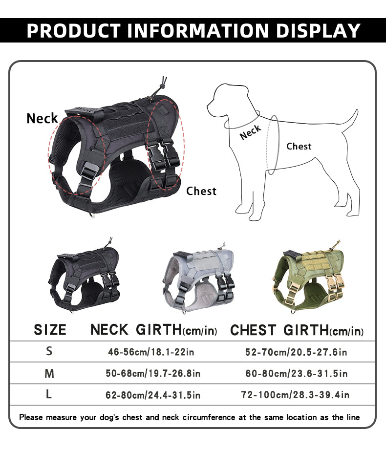 Dog Vest Multifunctional Outdoor Tactical Chest And Back