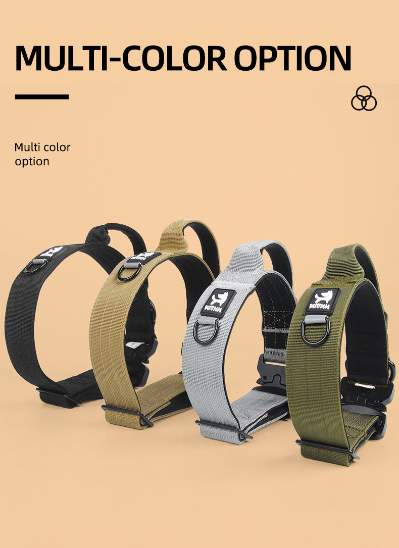 TACTICAL COLLAR Designed for fierce dogs  Multicolor choice